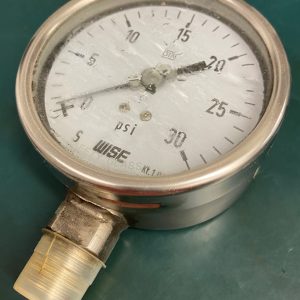 (Q16) Liquid Filled Pressure Gauge - 0-30 PSI Pressure Gauge, Wise