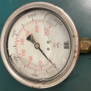 (Q16) Liquid Filled Pressure Gauge, 0-2500 KPA/PSI Pressure Gauge