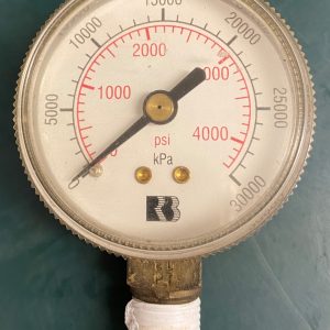 (Q16) Pressure Gauge, 0-30000 KPA/PSI